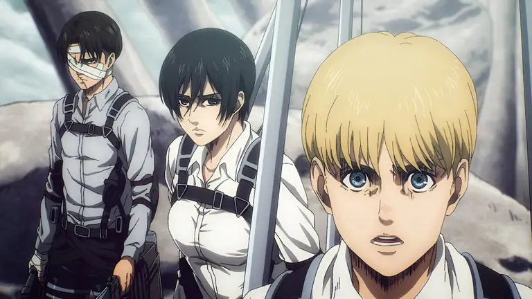 Attack on Titan xoay quanh cuộc chiến sinh tồn của nhân loại trước những Titan khổng lồ - Ảnh: MAPPA