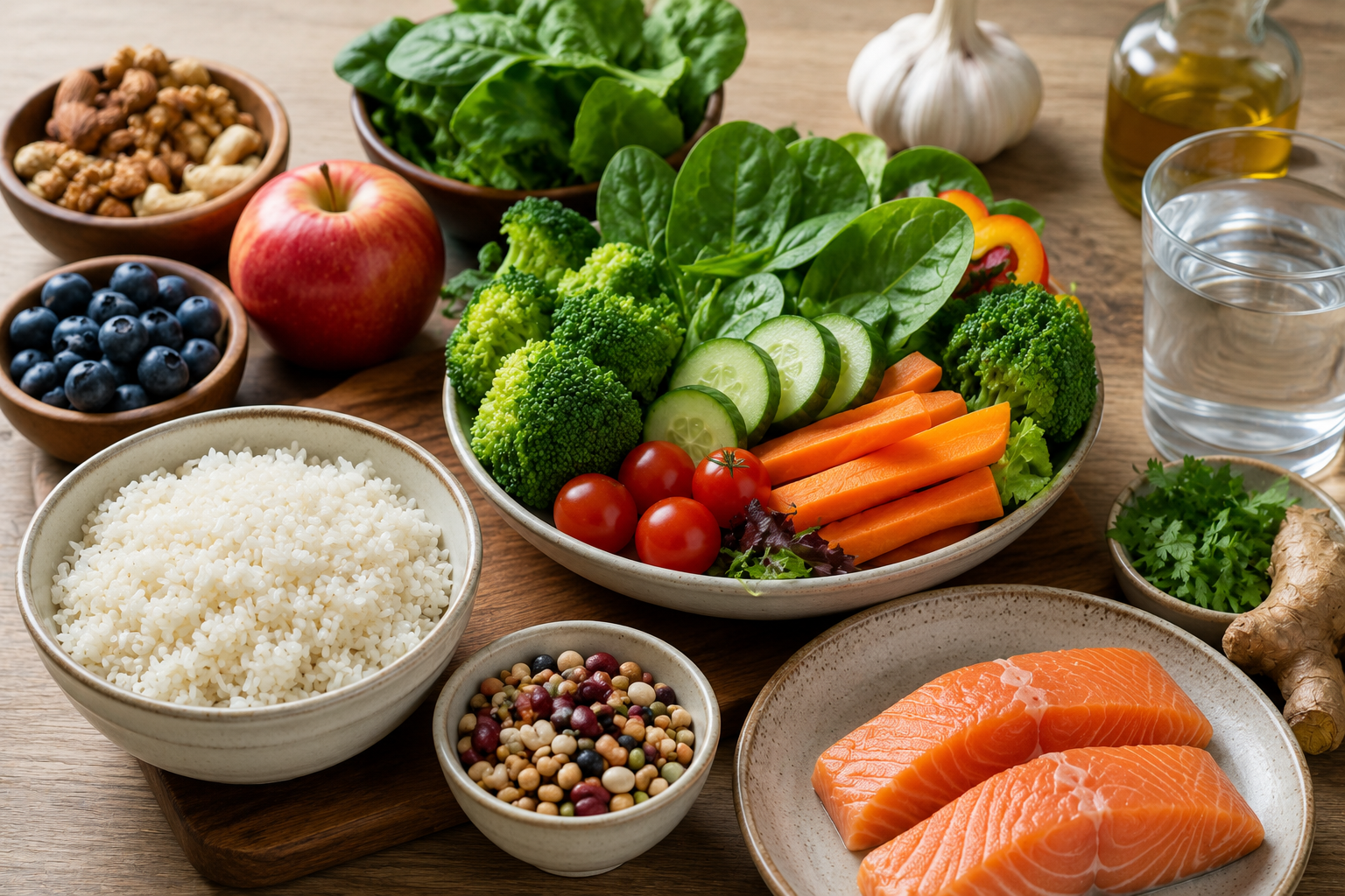 Duy trì chế độ ăn cân đối, hạn chế muối, ưu tiên thực phẩm tươi, ăn đủ chất và kết hợp vận động thường xuyên để bảo vệ thận lâu dài