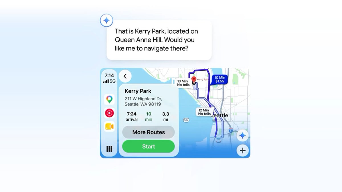 Google Maps trên CarPlay có Gemini khi dẫn đường, hỏi đáp và đổi lộ trình bằng giọng nói