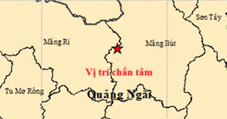 6 trận động đất liên tiếp ở Quảng Ngãi, có trận mạnh 4 độ