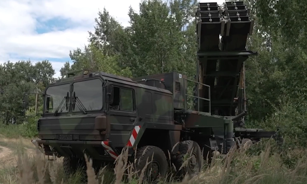 Bệ phóng của tổ hợp phòng không Patriot Ukraine trong video do đài CNN đăng ngày 19/8. Ảnh chụp màn hình