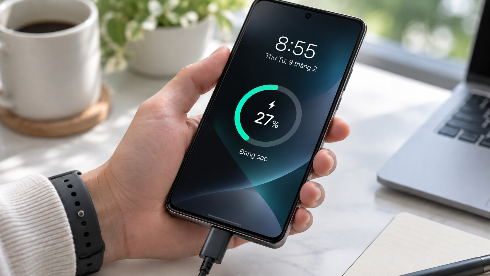 Cài đặt ẩn khiến điện thoại Samsung sạc chậm dù dùng củ sạc công suất cao
