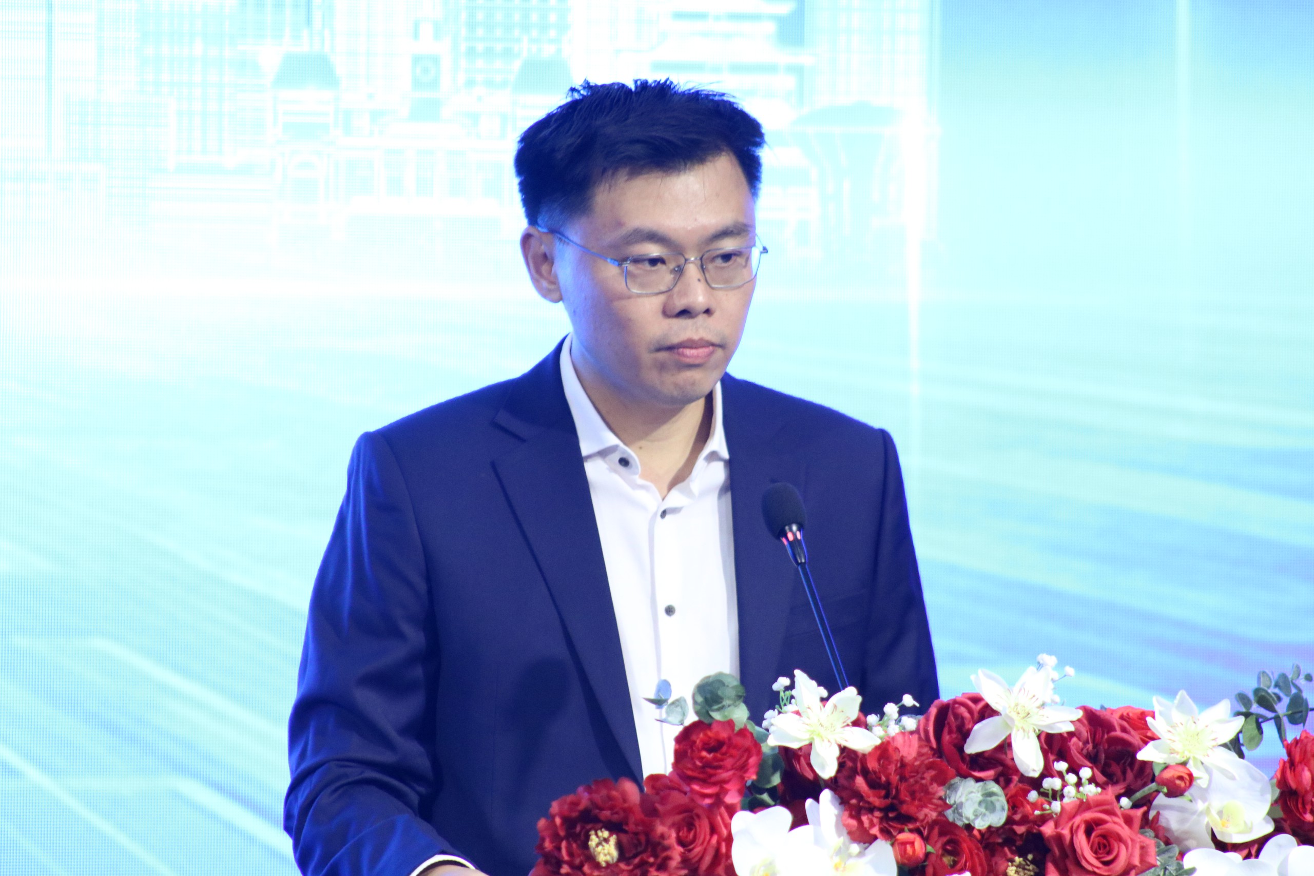 Phó chủ tịch UBND TP.HCM Trương Minh Huy Vũ phát biểu tại sự kiện - Ảnh: TRỌNG NHÂN