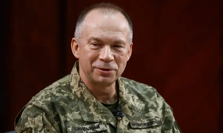 Tướng Oleksandr Syrsky trong cuộc phỏng vấn tháng 1/2024. Ảnh: Reuters