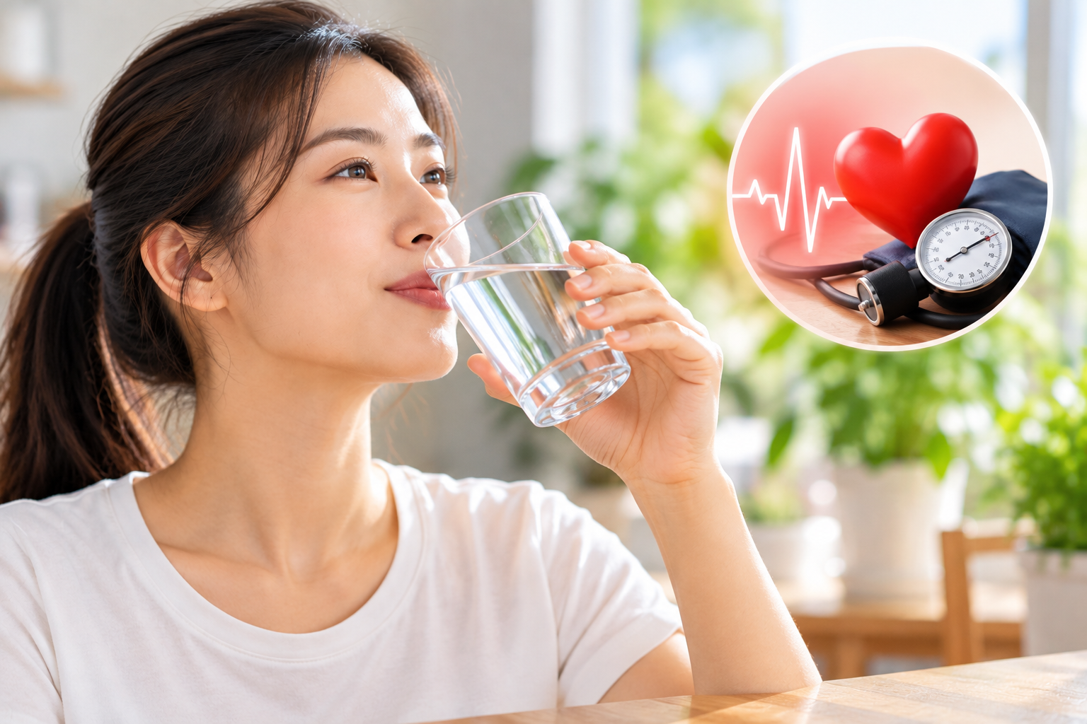Duy trì thói quen uống 6 - 8 ly nước mỗi ngày (mỗi ly khoảng 240 ml) có thể hỗ trợ kiểm soát huyết áp
