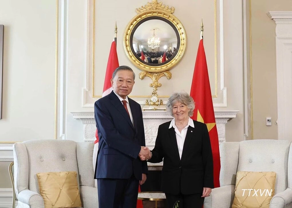 Tổng Bí thư, Chủ tịch nước Tô Lâm và Toàn quyền Canada Louise Arbour. Ảnh: TTXVN
