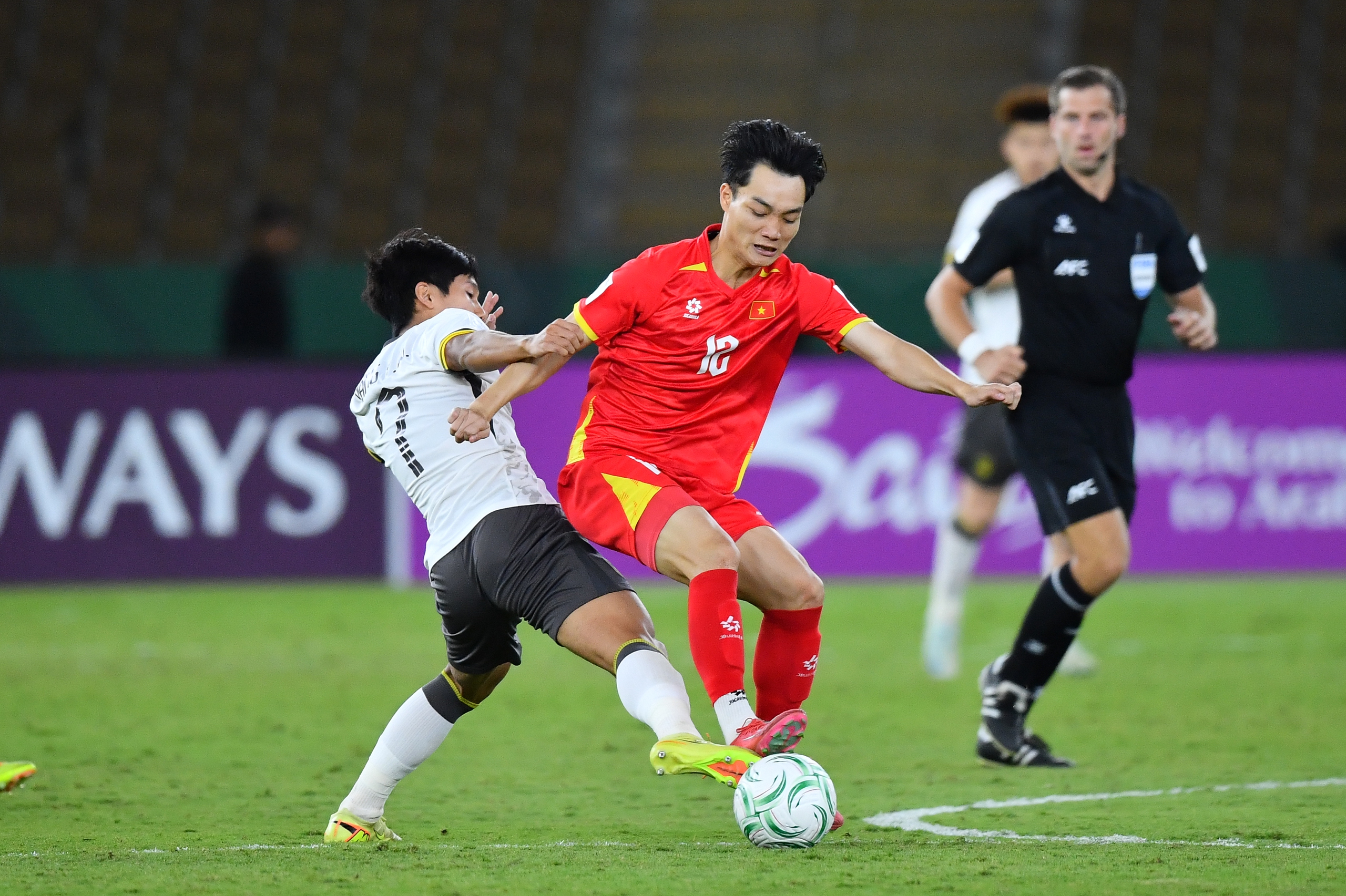 Xuân Bắc ở trận gặp U23 Trung Quốc ở bán kết Giải U23 châu Á 2026 - Ảnh: AFC