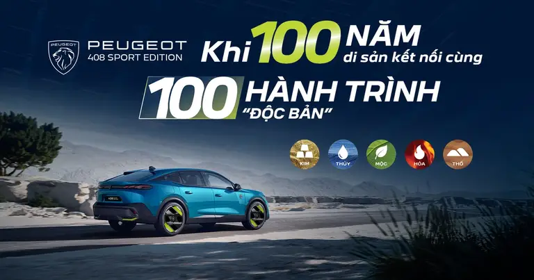 Peugeot 408 Sport Edition: Khi 100 năm di sản kết nối cùng 100 hành trình “độc bản”