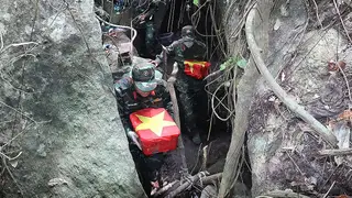 Tìm thấy 5 hài cốt liệt sĩ trong hang Đá Sập