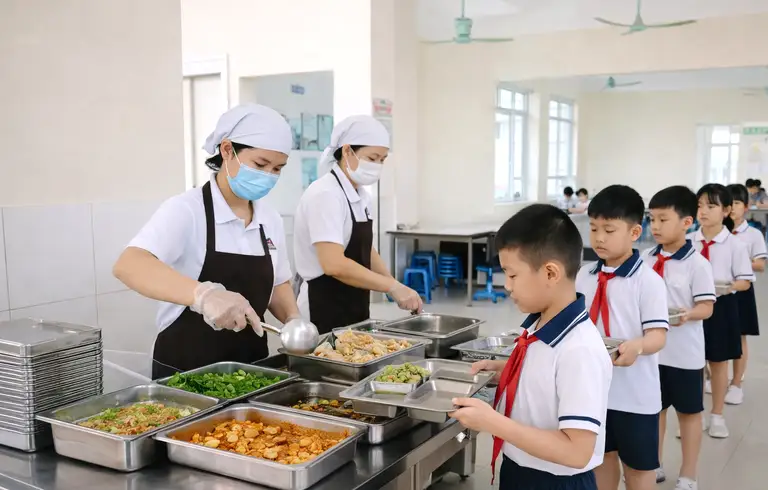 Tăng cường bảo đảm an toàn, chất lượng bữa ăn bán trú trong các cơ sở giáo dục - Ảnh: Cổng thông tin điện tử Chính phủ