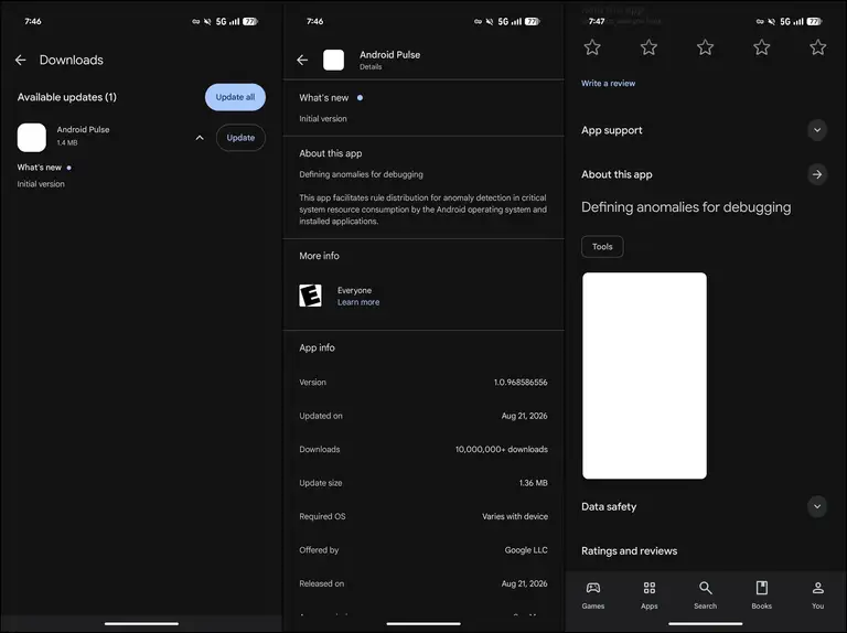 Ứng dụng Android Pulse bí ẩn