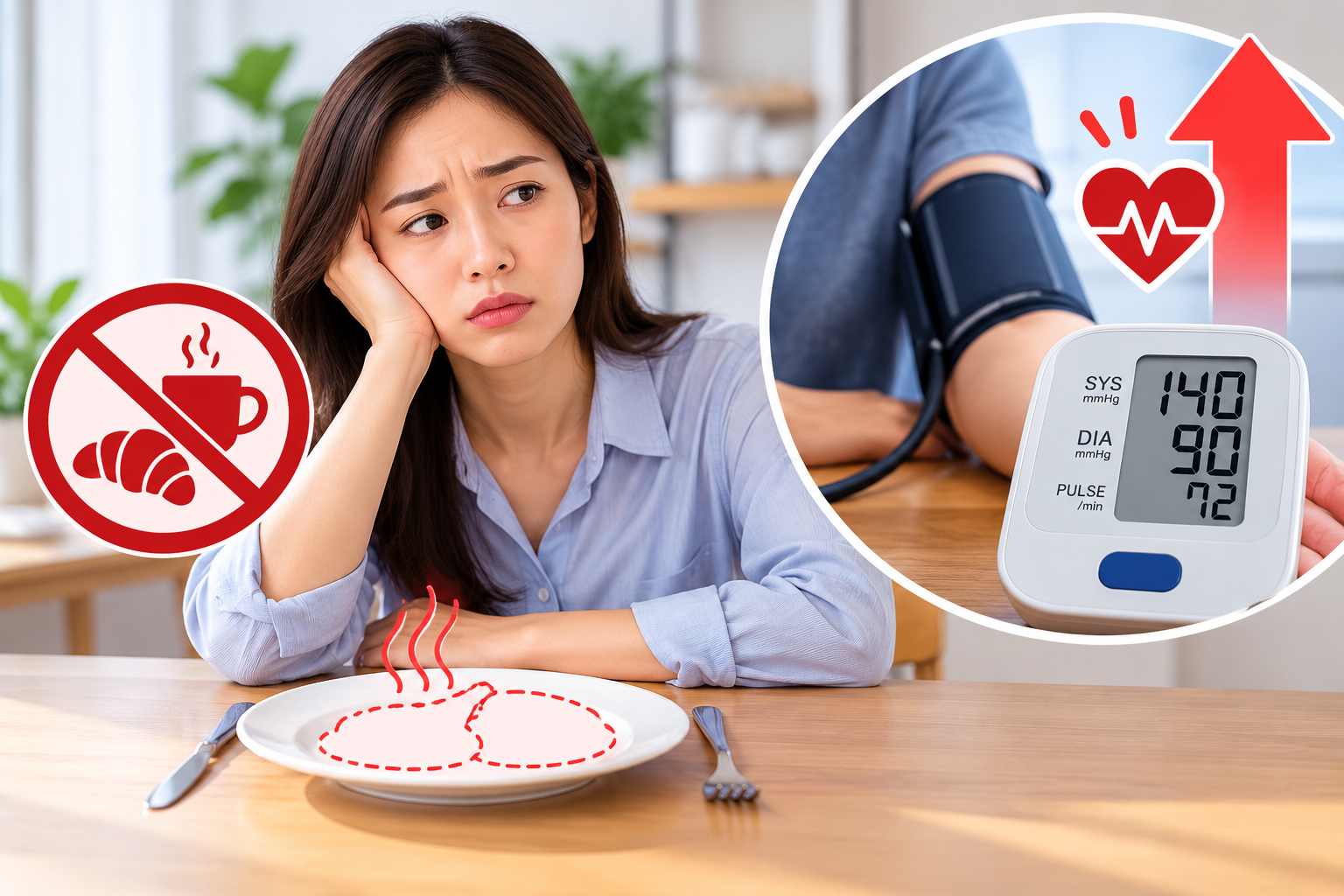 Người thường xuyên bỏ bữa sáng có nguy cơ cao huyết áp cao hơn