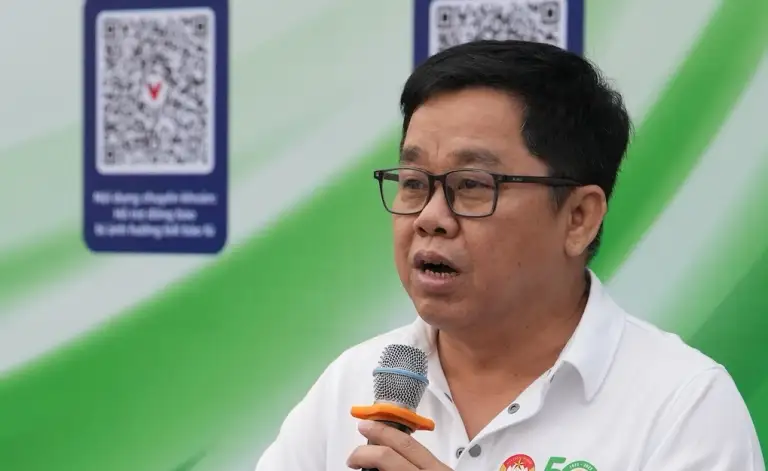 BS.CK2 Trần Ngọc Triệu trong một sự kiện y tế cộng đồng tại TP HCM. Ảnh: Trần Bảo