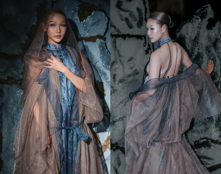 Diệp Linh Châu diện thiết kế lấy cảm hứng từ áo yếm Việt Nam tại Manila Fashion Week 2026 - Ảnh: NVCC