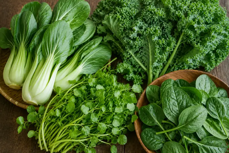 Thực phẩm có nguồn gốc thực vật, trong đó có các loại rau lá xanh, chứa nhiều dưỡng chất và hợp chất hoạt tính sinh học có khả năng hỗ trợ chống viêm