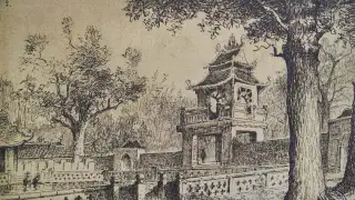 Văn Miếu - Quốc Tử Giám xưa qua tranh