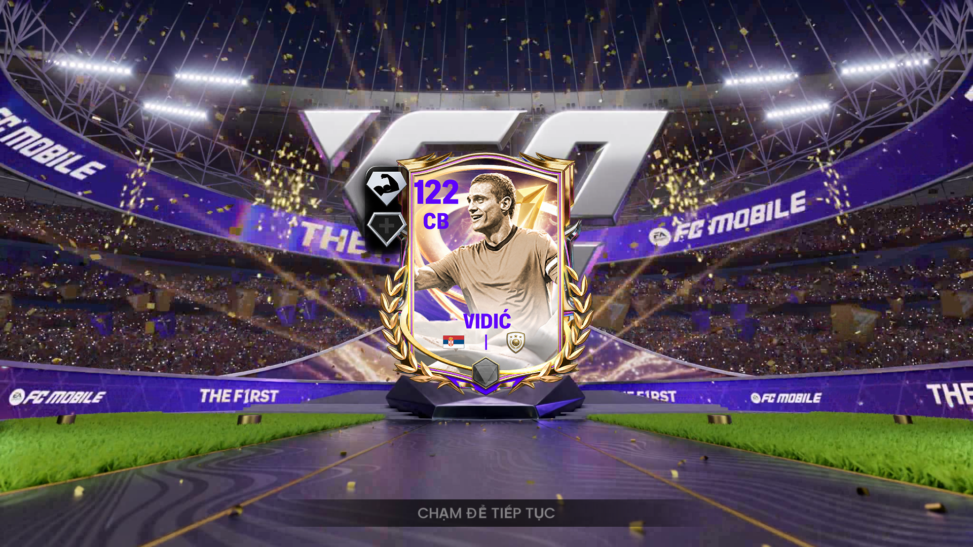 Thẻ cầu thủ huyền thoại Vidic.