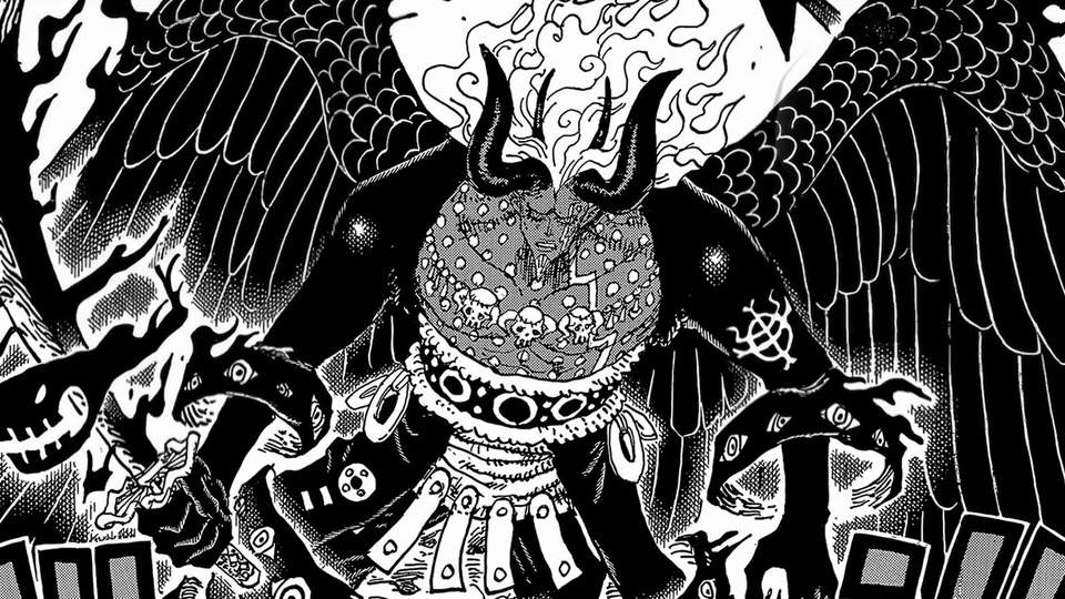Imu dần lộ diện và tham gia trực tiếp vào cuộc đối đầu với Luffy - Ảnh: Shueisha