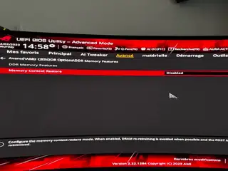 Tính năng Memory Context Restore trên bo mạch của ASUS ROG