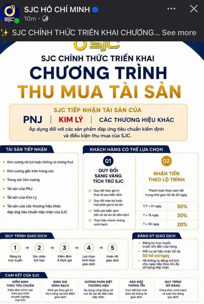 Trang fanpage giả mạo SJC