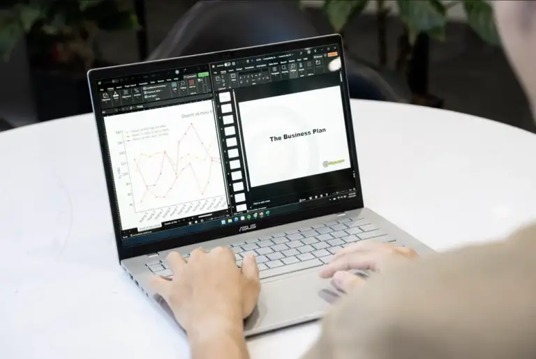 Vivobook S14 tích hợp nhiều tính năng AI hỗ trợ học tập. Ảnh: Asus