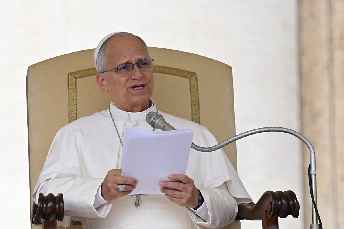 Giáo hoàng Leo XIV phát biểu tại Quảng trường Thánh Phêrô ở Vatican ngày 7-10-2026 - Ảnh: AFP