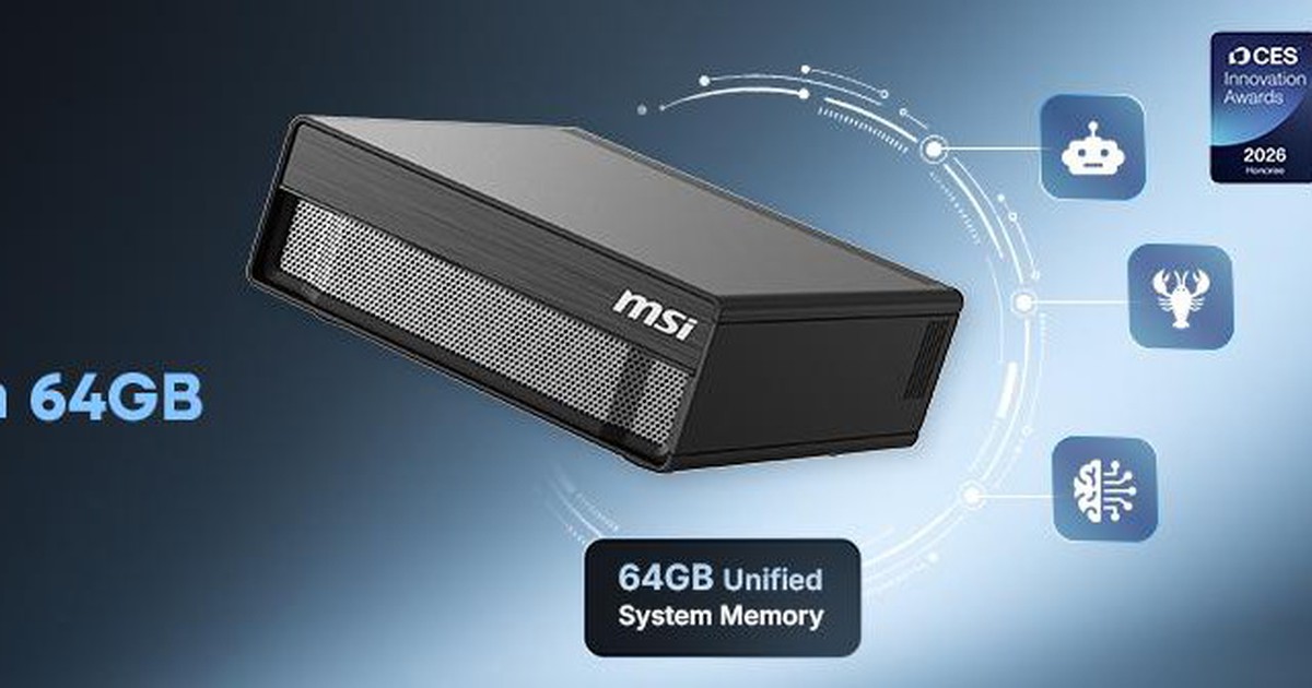 MSI tung EdgeXpert 64 GB, máy tính AI 1,2 kg có thể chạy mô hình 100 tỷ tham số tại chỗ