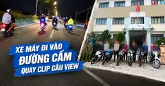 Chạy xe máy vào đường cấm để câu view, bị CSGT TP.HCM xử lý