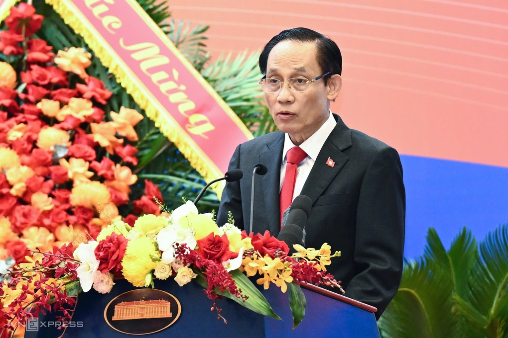 Bộ trưởng Ngoại giao Lê Hoài Trung phát biểu tại phiên khai mạc toàn thể Hội nghị Ngoại giao lần thứ 33, ngày 1/8. Ảnh: Giang Huy