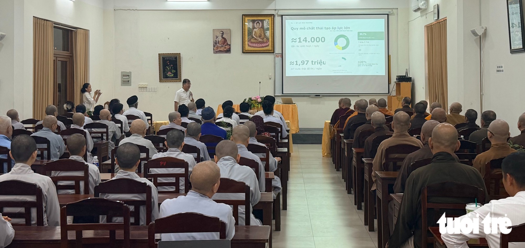 Quang cảnh buổi tập huấn phổ biến kiến thức pháp luật, nâng cao năng lực về bảo vệ môi trường - Ảnh: HOÀI PHƯƠNG