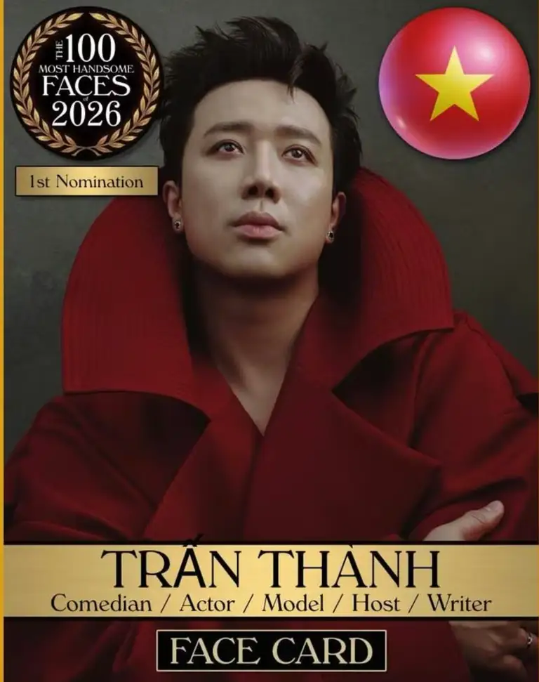 Trấn Thành có tên trong đề cử Top 100 gương mặt đẹp trai nhất thế giới 2026 - Ảnh: BTC