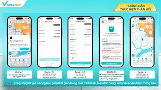 Hướng dẫn bác tài thực hiện phản hồi (Ảnh: Green SM)