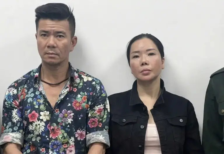 Vợ chồng các bị can Lê Văn Đông và Nguyễn Thị Mai Anh