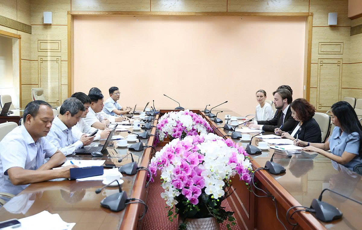 Quang cảnh buổi tiếp và làm việc. Ảnh: Trần Minh