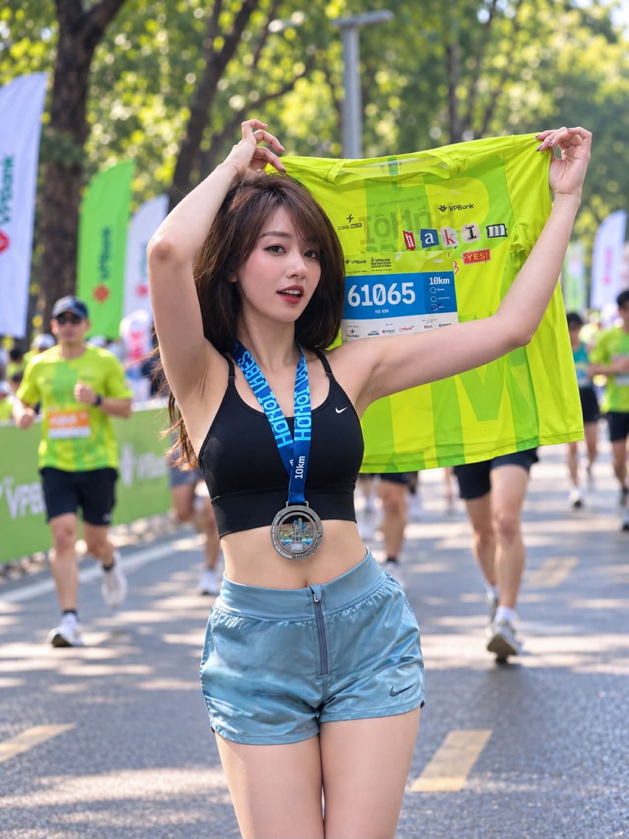 Trở lại đường đua, Hà Kim lại "đốt cháy" giải chạy với thần thái không thể tin được