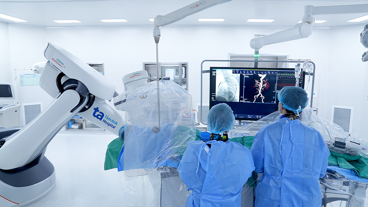 Bản đồ 3D dẫn đường đặt stent động mạch chủ bị tách