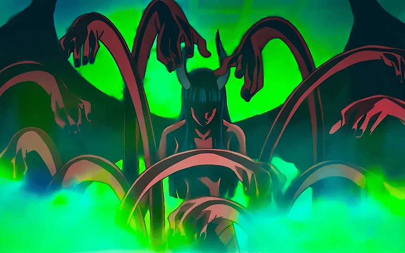 Nico Robin có thể tạo ra các bản sao bộ phận cơ thể ở nhiều vị trí, giúp cô bất ngờ tấn công và khống chế đối thủ - Ảnh: Toei