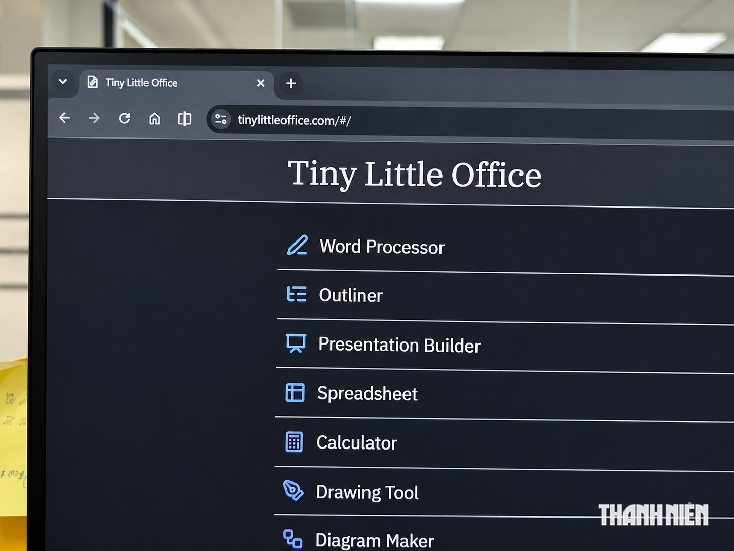Giao diện đơn giản của bộ ứng dụng văn phòng Tiny Little Office