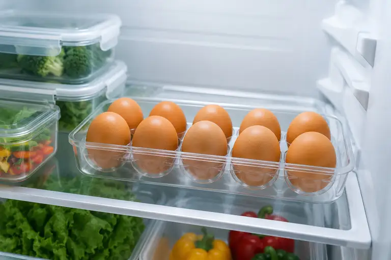 Nên bảo quản trứng trong tủ lạnh ở nhiệt độ khoảng 1 - 4°C