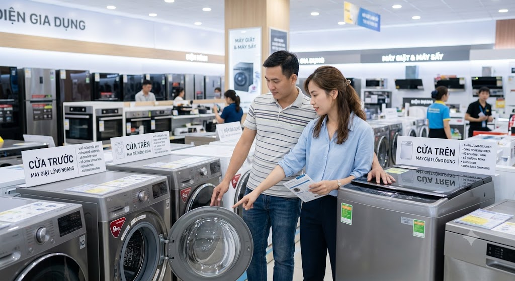 Máy giặt cửa trên tiết kiệm chi phí ban đầu, nhưng tốn kém hơn về lâu dài
