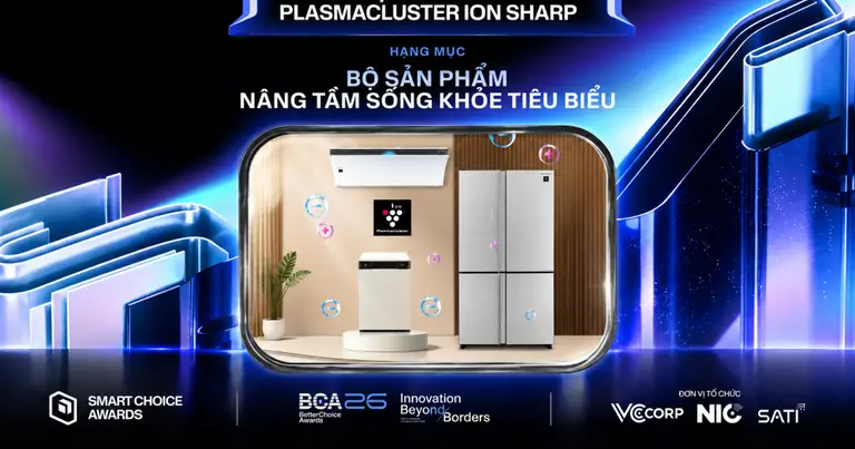 Sharp chiến thắng giải thưởng "Bộ sản phẩm Nâng tầm sống khỏe tiêu biểu" tại Better Choice Awards