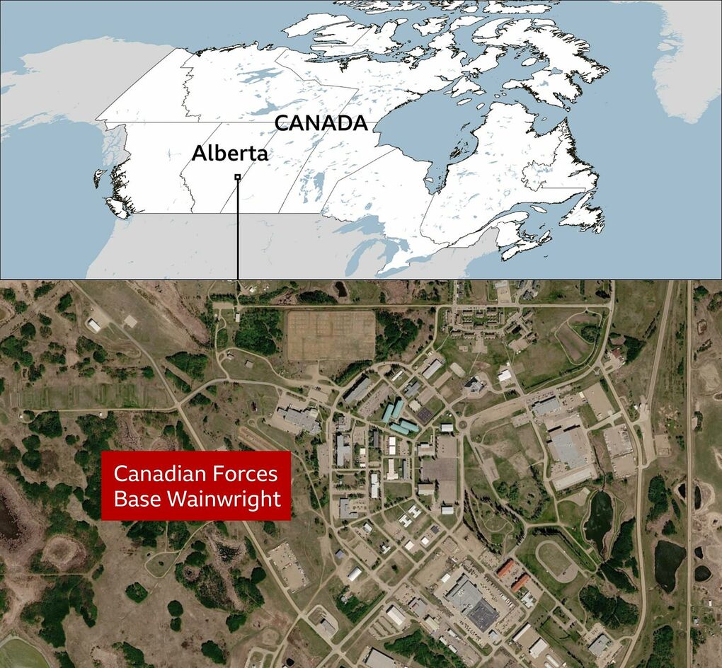 Vị trí căn cứ Wainwright. Đồ họa: BBC