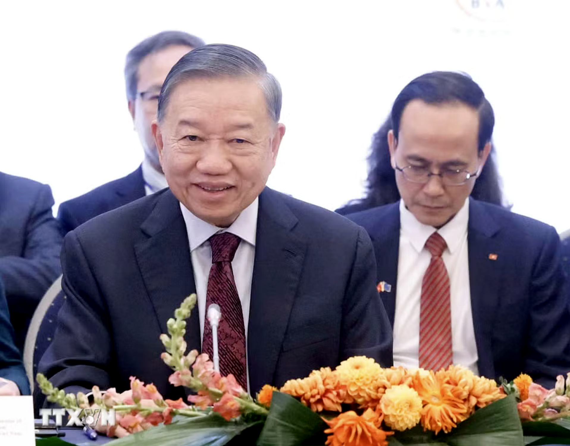 Tổng Bí thư, Chủ tịch nước Tô Lâm tại tọa đàm cấp cao với các doanh nghiệp tiêu biểu của EU ngày 22-10 - Ảnh: TTXVN