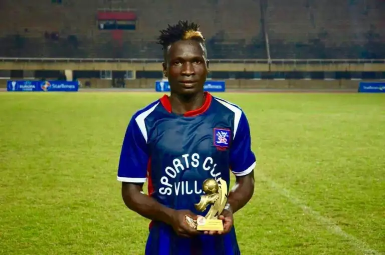 David Owori lúc sinh thời trong màu áo SC Villa. Ảnh: SC Villa