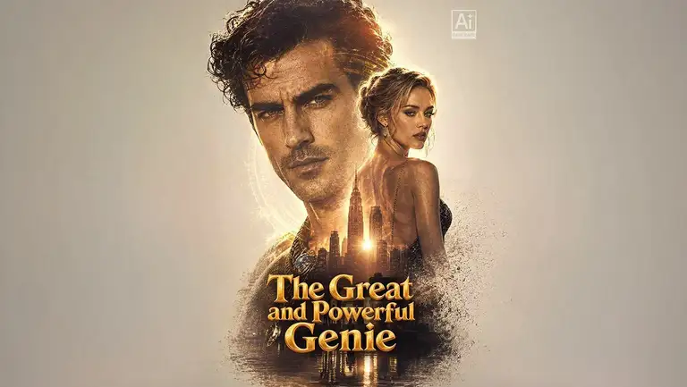 Phim ngắn AI "The great and powerful genie" đang gây sốt - Ảnh: ReelShort