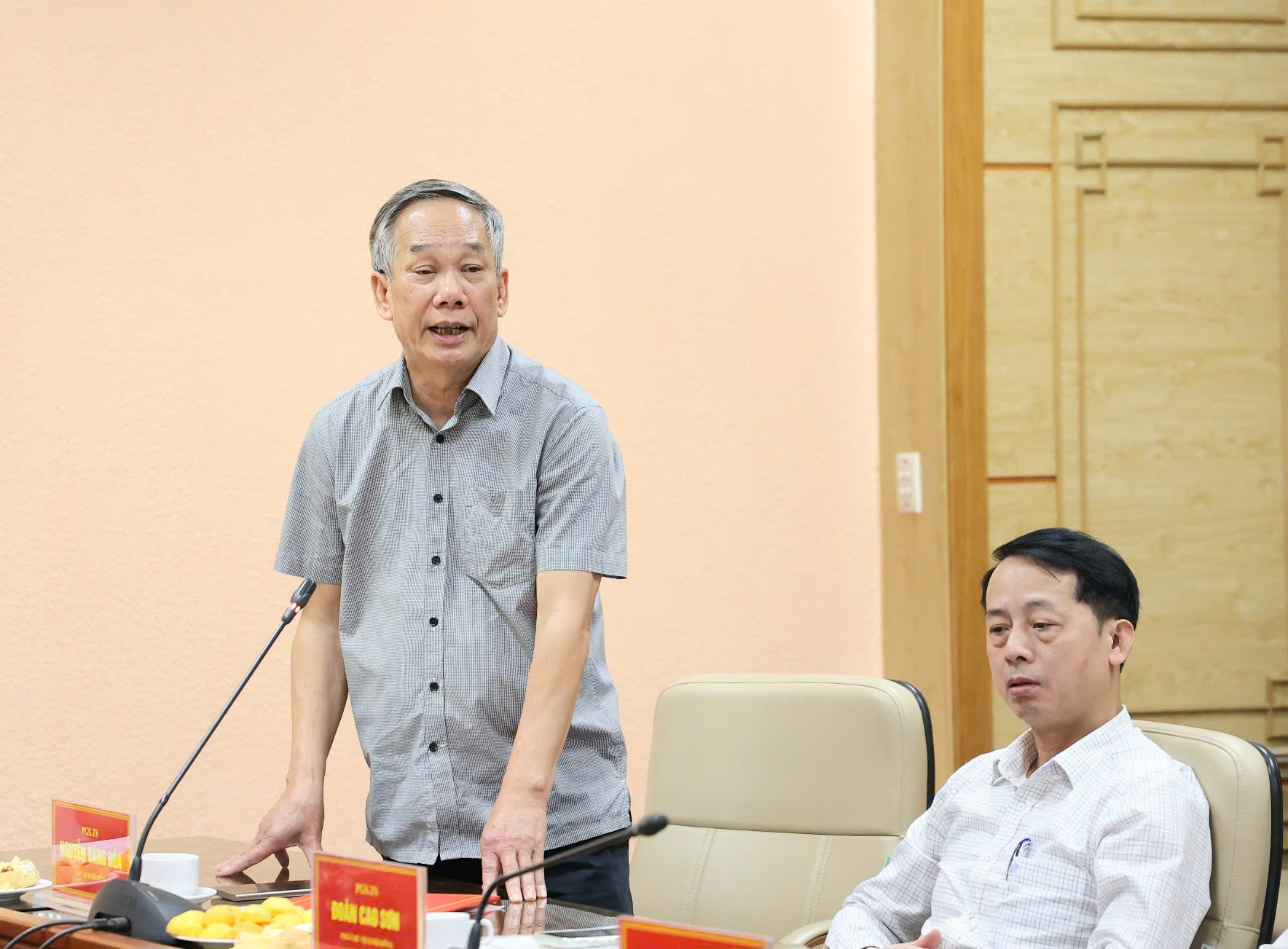 PGS.TS Nguyễn Đăng Hoà - nguyên Hiệu trường Trường Đại học Dược Hà Nội, Chủ tịch Hội đồng Tư vấn cấp giấy đăng ký lưu hành thuốc, nguyên liệu làm thuốc nhiệm kỳ 2026-2029. Ảnh: Trần Minh