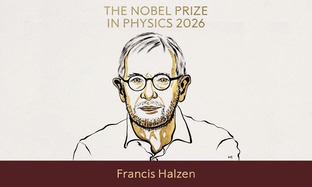 Francis Halzen là chủ nhân giải Nobel Vật lý 2026. Ảnh: Nobel Prize