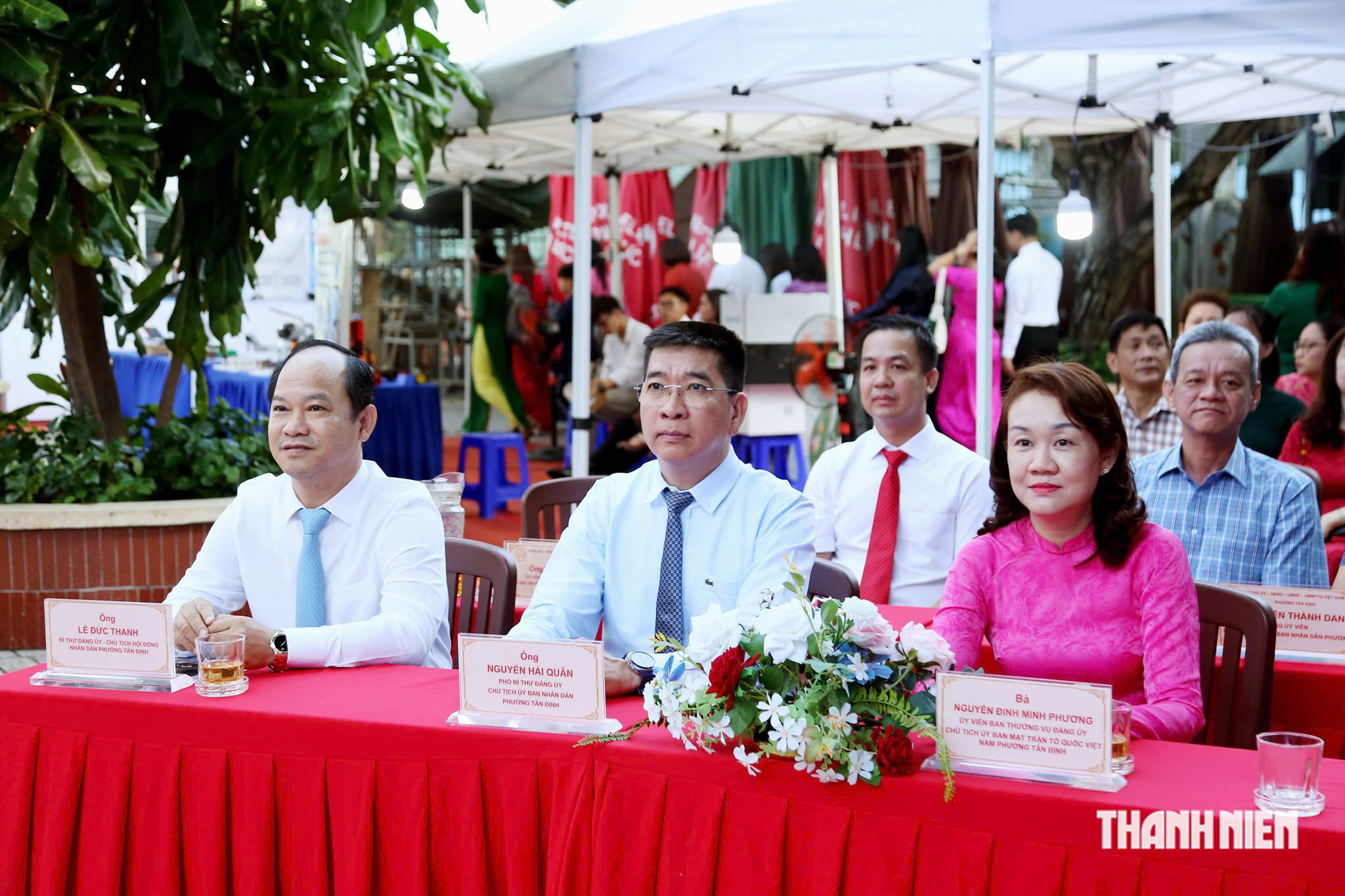 Lãnh đạo phường Tân Định tại ngày hội