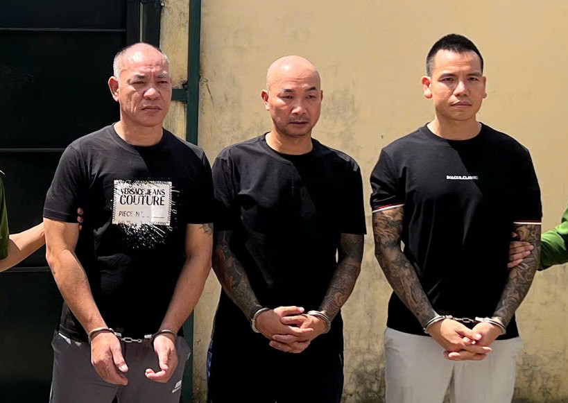Các bị can Dũng, Kiên và Mạnh