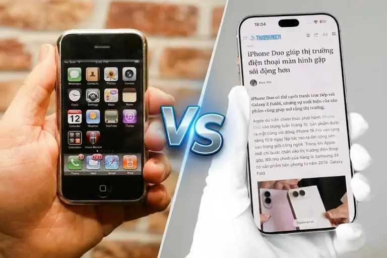 iPhone đã có bước tiến mạnh mẽ cả về phần cứng và phần mềm sau gần hai thập kỷ ra mắt
